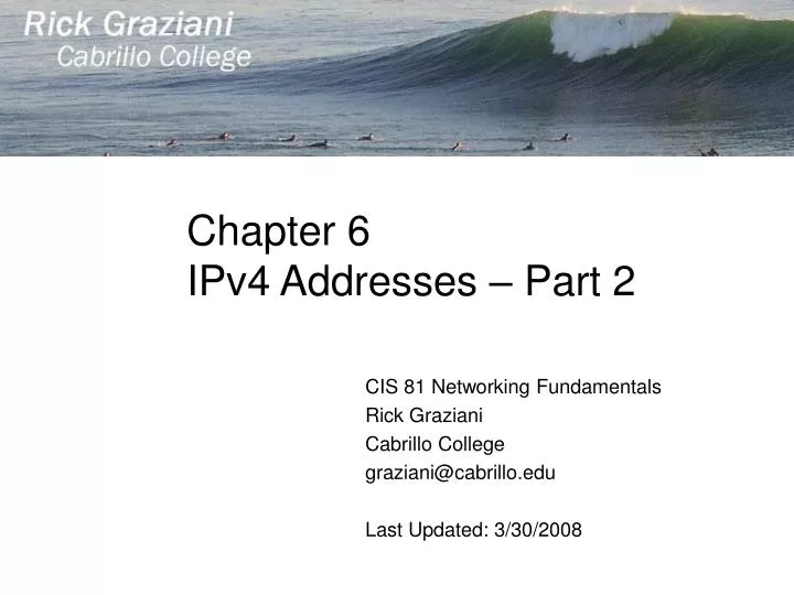 chapter 6 ipv4 addresses part 2