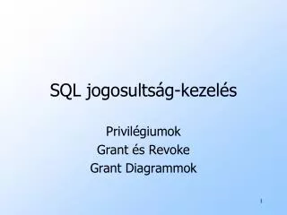 SQL jogosultság-kezelés