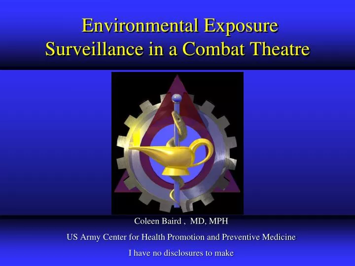 environmental exposure surveillance in a combat theatre