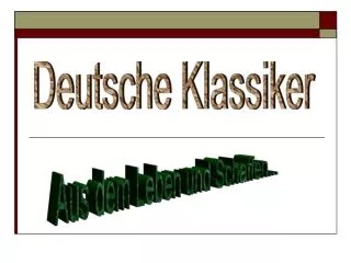 Deutsche Klassiker