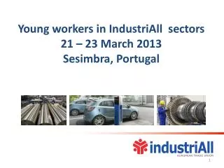 Young workers in IndustriAll sectors 21 – 23 March 2013 Sesimbra, Portugal