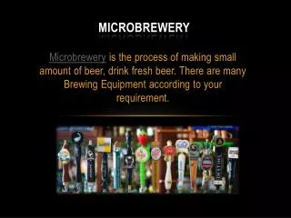 Microbrewery Consultant