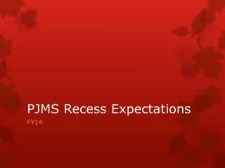PJMS Recess Expectations