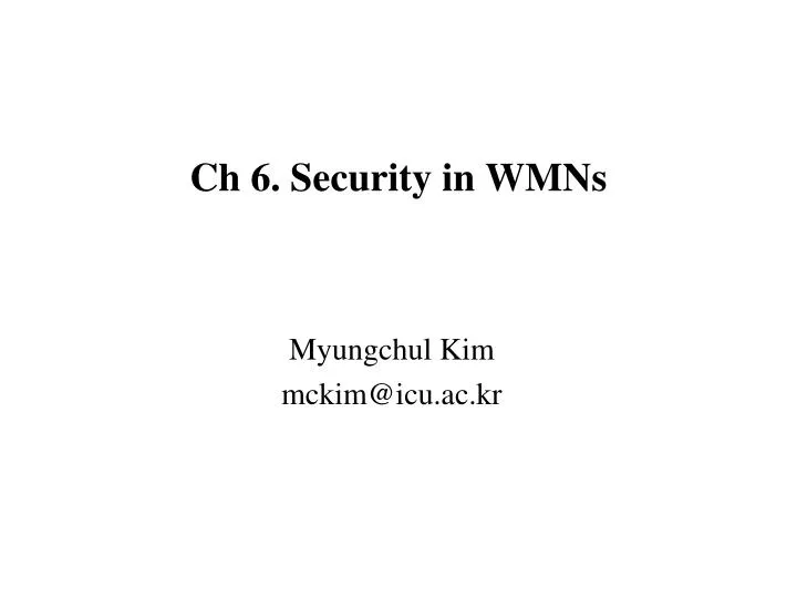 ch 6 security in wmns