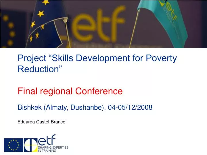 project skills development for poverty reduction final regional conference