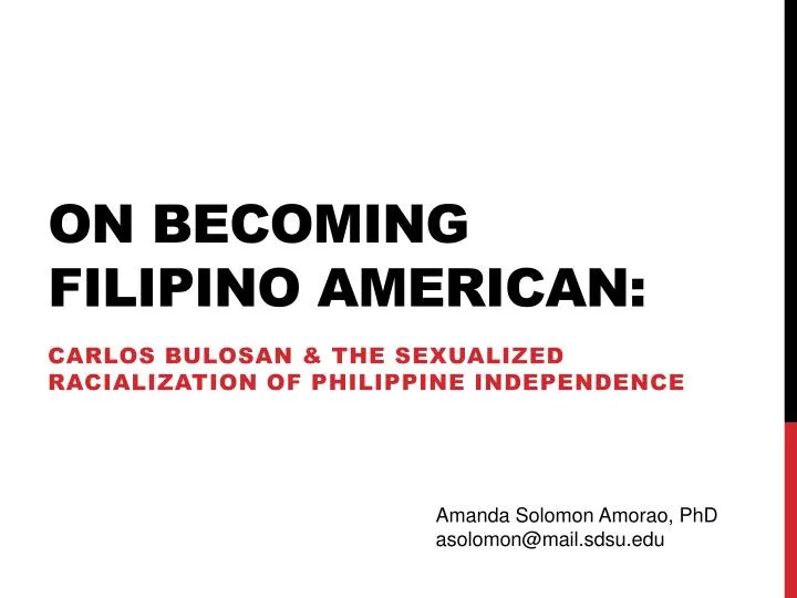 on becoming filipino american