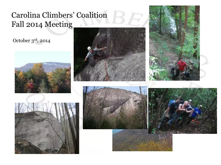 carolina climbers coalition fall 2014 meeting
