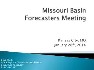 Missouri Basin Forecasters Meeting