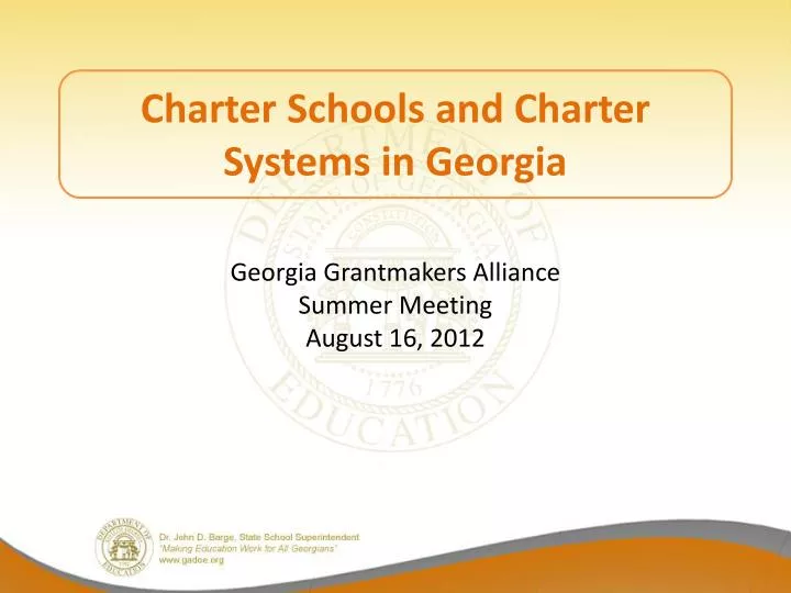 charter schools and charter systems in georgia