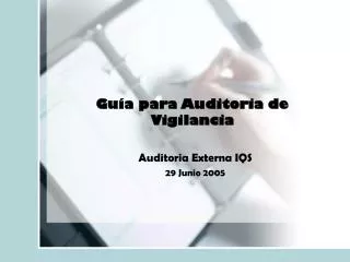 Guía para Auditoria de Vigilancia