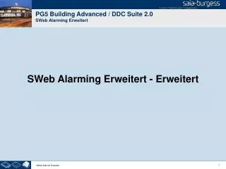 PG5 Building Advanced / DDC Suite 2.0 SWeb Alarming Erweitert
