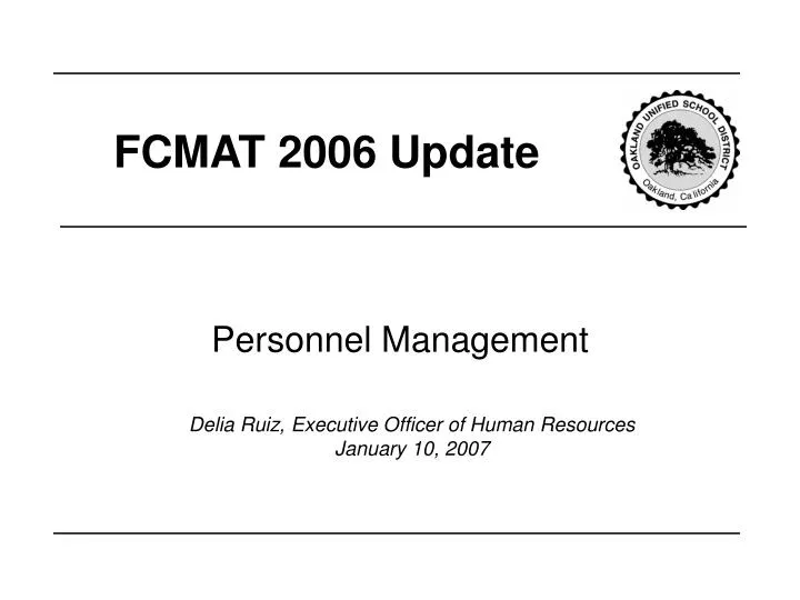 fcmat 2006 update
