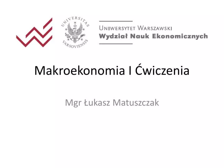 makroekonomia i wiczenia