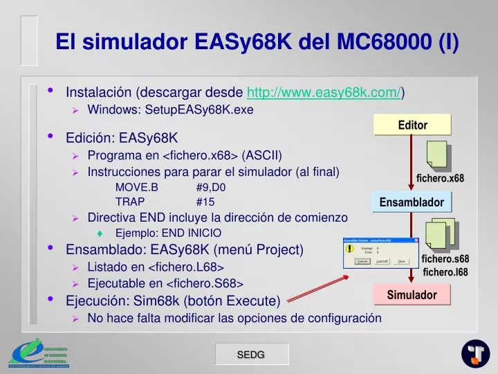 el simulador easy68k del mc68000 i