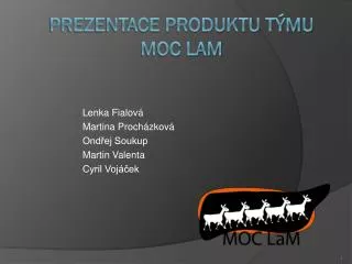 Prezentace produktu týmu MoC LaM