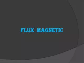 FLUX MAGNETIC