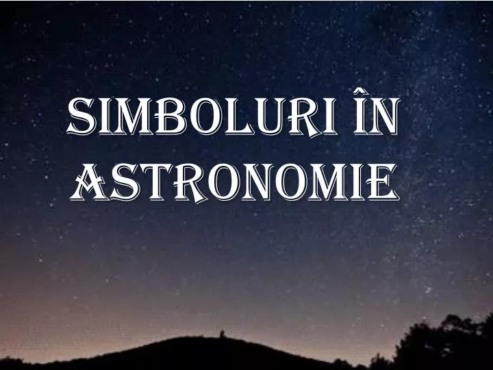 simboluri n astronomie