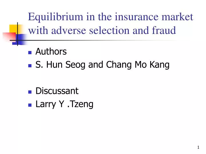 equilibrium in the insurance market with adverse selection and fraud