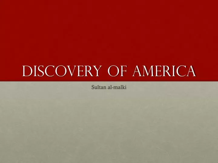 discovery of america