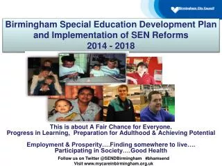 Birmingham Special Education Development Plan and Implementation of SEN Reforms 2014 - 2018