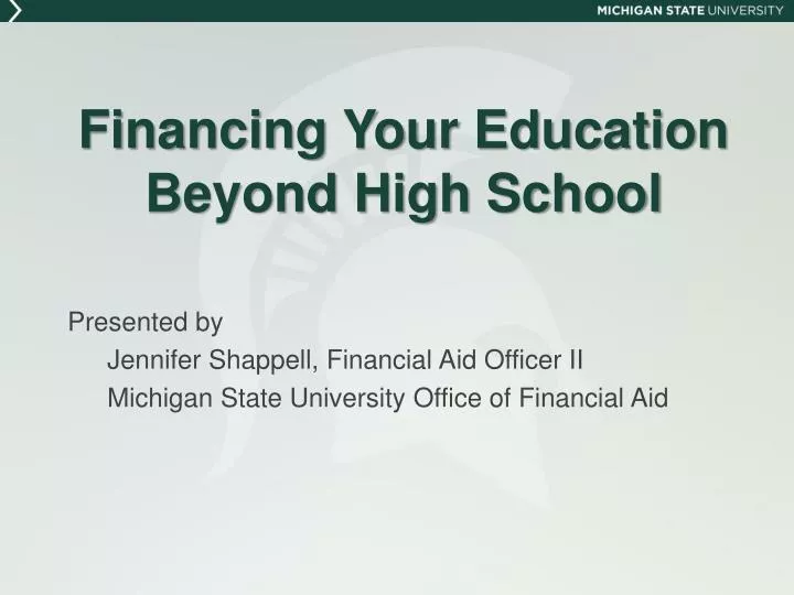 financing your education beyond high school
