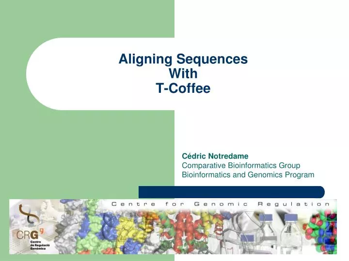 aligning sequences with t coffee