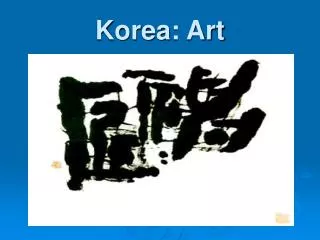 Korea: Art