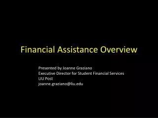 Financial Assistance Overview