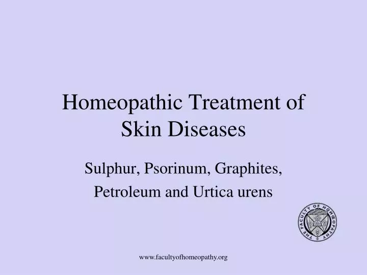 homeopathic treatment of skin diseases