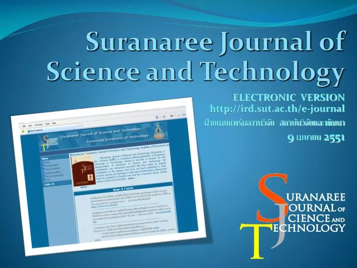 suranaree journal of science and technology