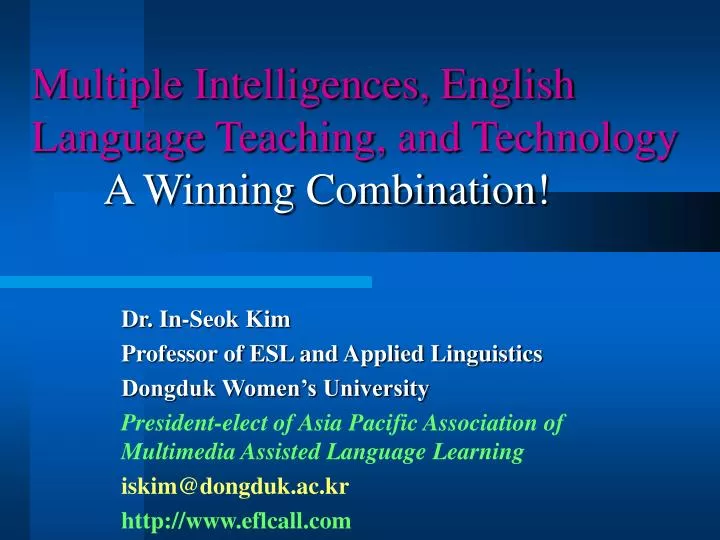 multiple intelligences english language teaching and technology a winning combination