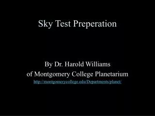 Sky Test Preperation