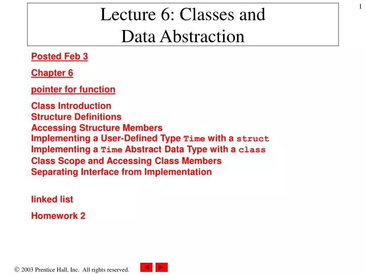 lecture 6 classes and data abstraction