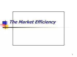 The Market Efficiency