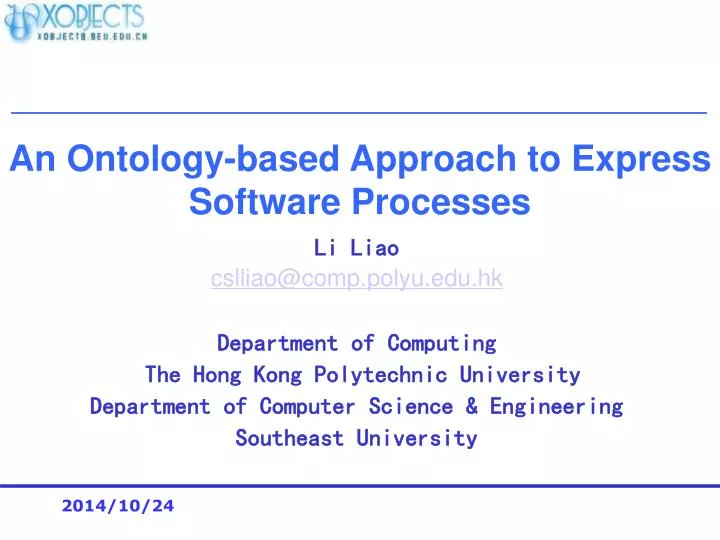 an ontology based approach to express software processes
