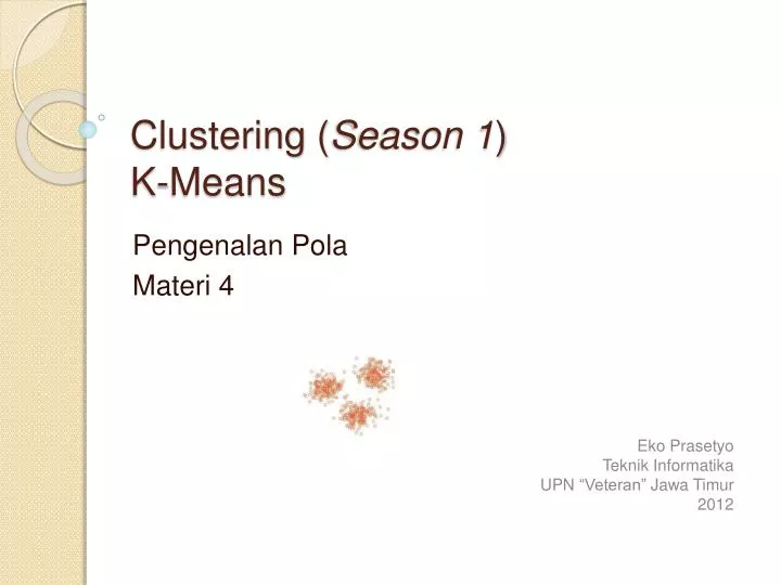 clustering season 1 k means