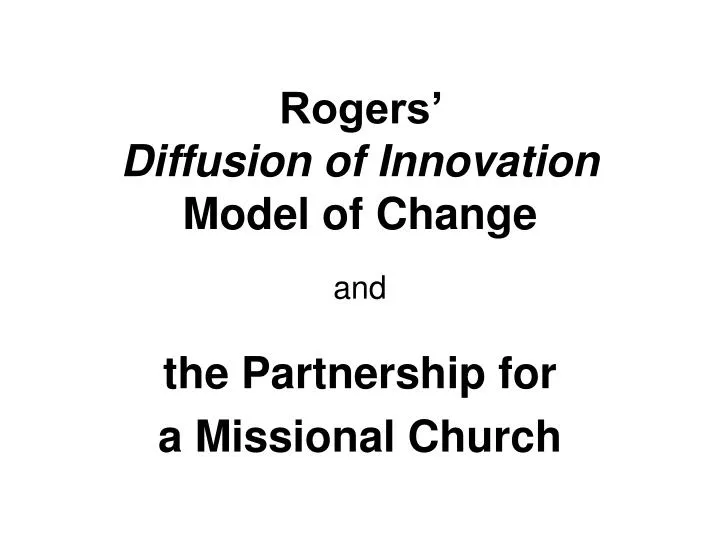 rogers diffusion of innovation model of change