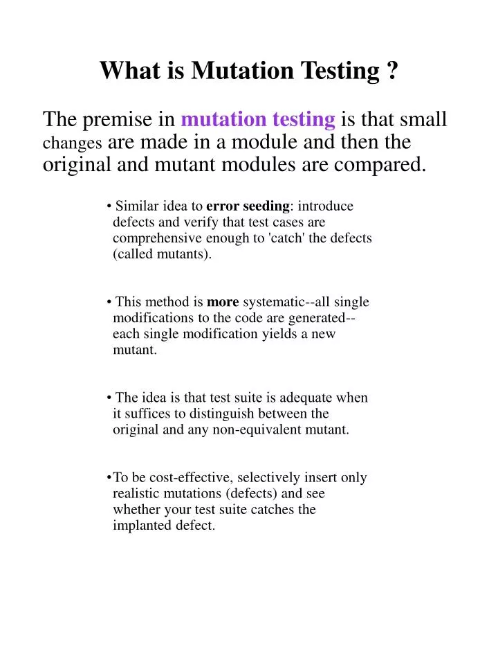 what is mutation testing