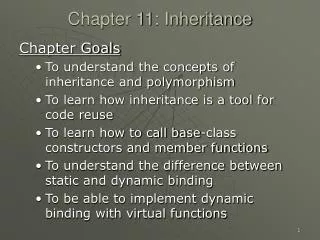 Chapter 11: Inheritance