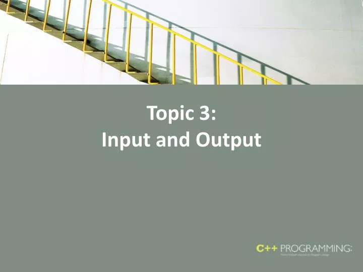 topic 3 input and output