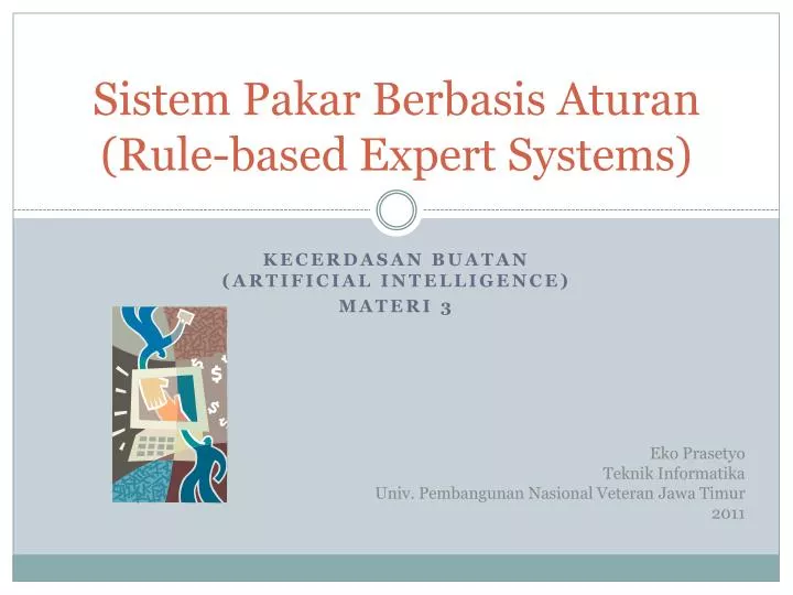 sistem pakar berbasis aturan rule based expert systems