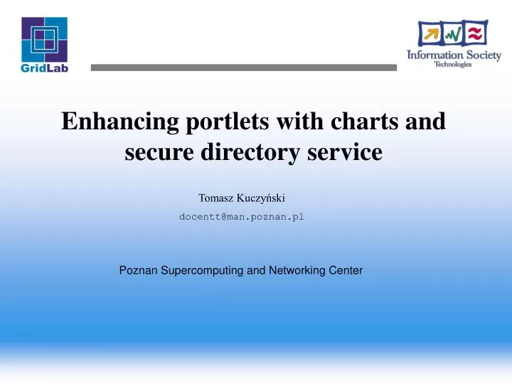enhancing portlets with charts and secure directory service
