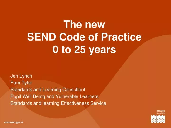 the new send code of practice 0 to 25 years