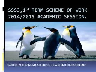 SSS3,1 ST TERM SCHEME OF WORK 2014/2015 academic session.