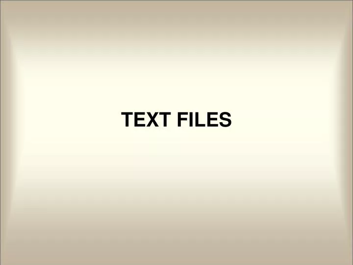 text files