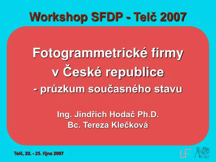 workshop sfdp tel 2007