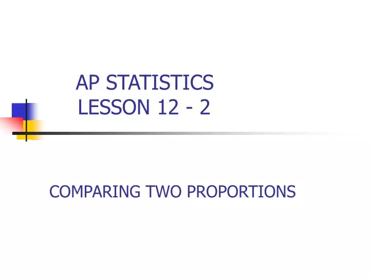 ap statistics lesson 12 2