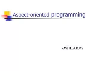 Aspect-oriented programming