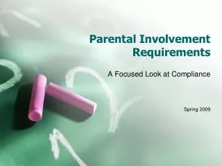 Parental Involvement Requirements