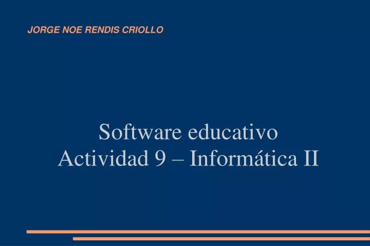 software educativo actividad 9 inform tica ii